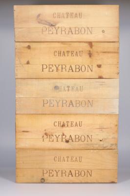 1975 Château Peyrabon, Bordeaux, 5 Flaschen Réhoboam 4,5 l in OHK - Vini e spiriti