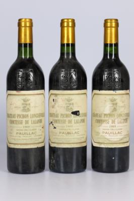 1985 Château Pichon Longueville Comtesse de Lalande, Bordeaux, 93 Cellar Tracker-Punkte, 3 Flaschen - Víno a lihoviny