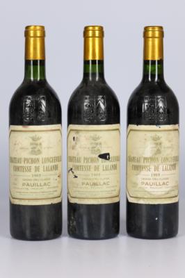 1985 Château Pichon Longueville Comtesse de Lalande, Bordeaux, 93 Cellar Tracker-Punkte, 3 Flaschen - Die große Frühjahrs-Weinauktion powered by Falstaff