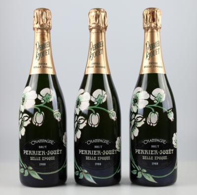 1988 Champagne Perrier-Jouët Belle Époque Millésime Brut, Frankreich, 93 Falstaff-Punkte, 3 Flaschen - Vini e spiriti