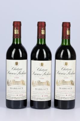 1988 Château Prieuré-Lichine, Bordeaux, 90 Cellar Tracker-Punkte, 3 Flaschen - Víno a lihoviny