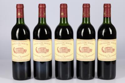 1990 Pavillon Rouge du Château Margaux, Château Margaux, Bordeaux, 92 Cellar Tracker-Punkte, 5 Flaschen - Die große Frühjahrs-Weinauktion powered by Falstaff
