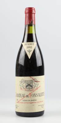 1993 Côtes du Rhône AOC Château de Fonsalette, Château Rayas, Rhône, 88 Cellar Tracker-Punkte - Wines and Spirits powered by Falstaff