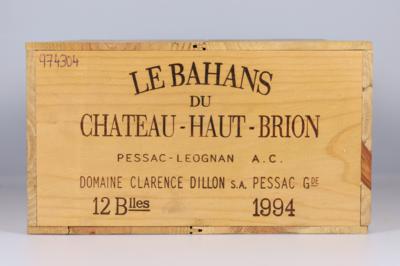 1994 Le Bahans du Château Haut-Brion, Château Haut-Brion, Bordeaux, 91 Cellar Tracker-Punkte, 12 Flaschen - Vini e spiriti