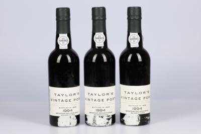 1994 Taylor’s Vintage Port DOC, Taylor’s, Douro, 100 Wine Spectator-Punkte, 3 Flaschen halbe Bouteille - Vini e spiriti