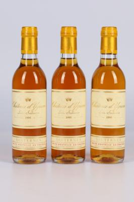 1995 Château d'Yquem, Bordeaux, 95 Parker-Punkte, 3 Flaschen halbe Bouteille - Víno a lihoviny