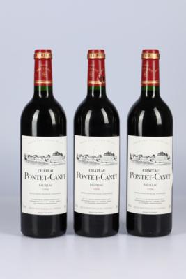 1996 Château Pontet-Canet, Bordeaux, 92 Cellar Tracker-Punkte, 3 Flaschen - Víno a lihoviny