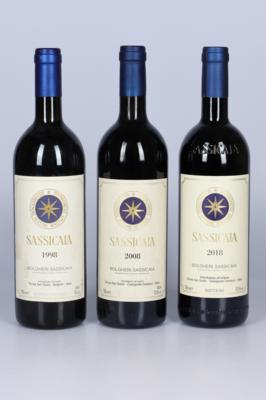 1998, 2008, 2018 Sassicaia, Tenuta San Guido, Toskana, 3 Flaschen - Die große Frühjahrs-Weinauktion powered by Falstaff