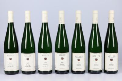 2016, 2017, 2018, 2019, 2020, 2021, 2022 Riesling von der Fels, Weingut Keller, Rheinland-Pfalz, 7 Flaschen - Víno a lihoviny