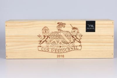 2016 Château Cos d'Estournel, Bordeaux, 100 Parker-Punkte, Doppelmagnum in OHK - Wines and Spirits powered by Falstaff