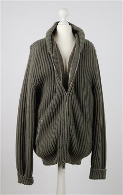 Hermès - Strickjacke mit einzippbarem Lammfell, - Vintage moda e accessori