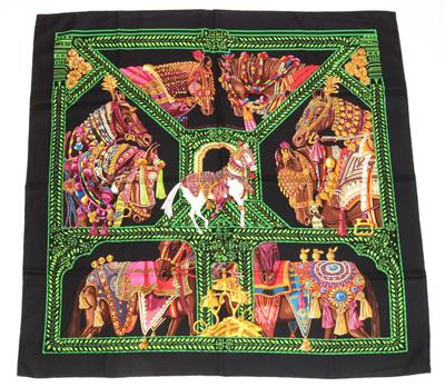 Hermès Schultertuch "La Danse du Cheval Marwari", - Vintage, Mode und Accessoires