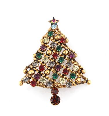 Weihnachtsbaum-Brosche - Vintage moda e accessori