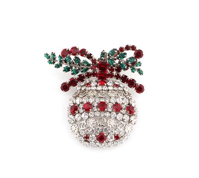 Weihnachtskugel-Brosche - Vintage moda e accessori