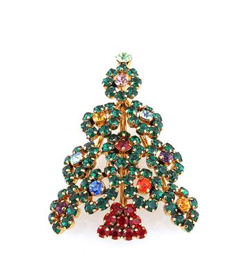 Weihnachtsbaum-Brosche, - Vintage fashion and acessoires