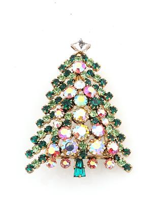 Weihnachtsbaum-Brosche, - Vintage moda e accessori