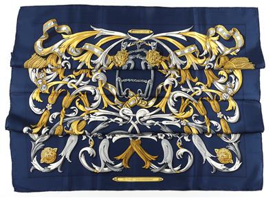 Hermes Carre Le Mors A La Conetable Silk Scarf