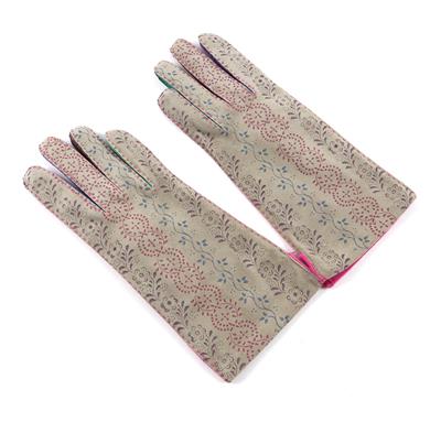 Paar Damen-Trachtenhandschuhe, Sekyra Handdruck, Bad Aussee, - Vintage moda e accessori