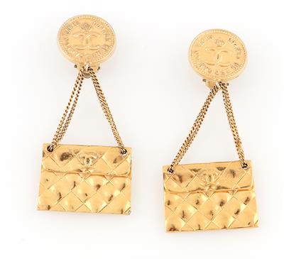 Paar CHANEL 'Flapbag'-Ohrclips - Vintage moda e accessori