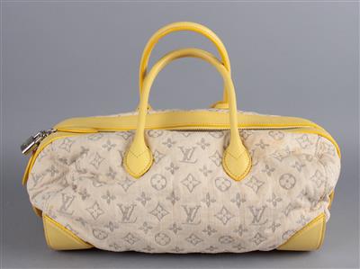 Louis Vuitton Jaune Monogram Denim Round Speedy Bag