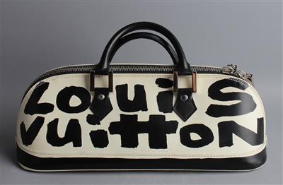 LOUIS VUITTON Monogram Graffiti Alma Horizontal Hand Bag Beige M92176  90162529