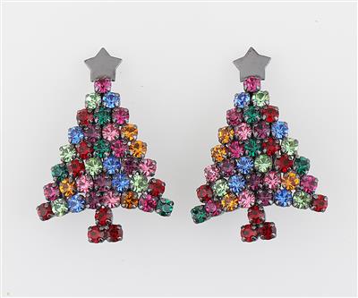Paar Weihnachtsbaum-Ohrclips, - Fashion and accessories