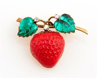 Erdbeer-Brosche, - Fashion & accessories