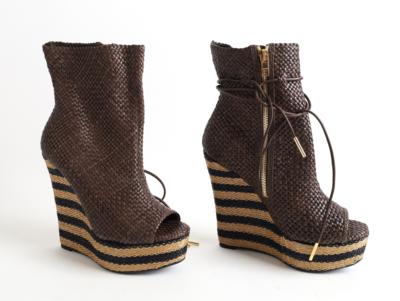 BURBERRY - Paar Peep Toe Ankle Boots, - Kabelky a doplňky