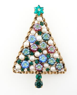 Weihnachtsbaum-Brosche, - Handbags & accessories