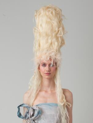 wig blond, high-top, voluminous - Fashion by Florentina Leitner, 21 looks inspired by artworks from Dorotheum