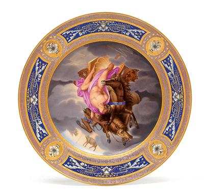 ‘Phaeton’ - pictorial plate, - Sklo, Porcelán