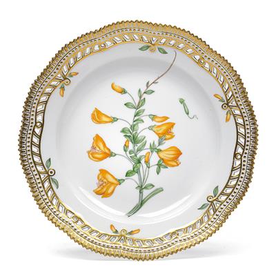 Flora Danica plate, ‘Sarothamnus scoparius Koch.’, - Glass and porcelain