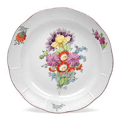 Russian platter, - Glass and porcelain