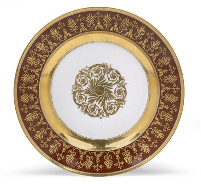 Russian plate, - Glass and porcelain