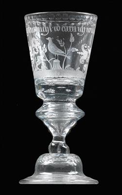 "ich kan nicht wann ich will" - A goblet (I can’t when I want) - Glass and porcelain