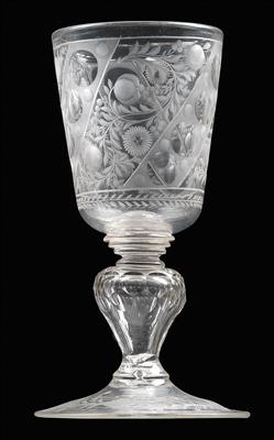 A Baroque goblet, - Vetri e porcellane