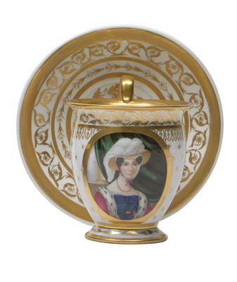 Queen Josefina of Sweden and Norway – A portrait cup, - Glass and porcelain