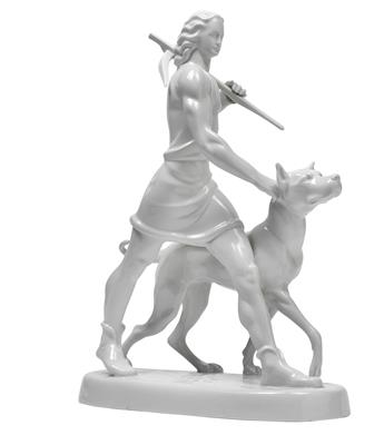 A figure of Hubertus, - Sklo, Porcelán