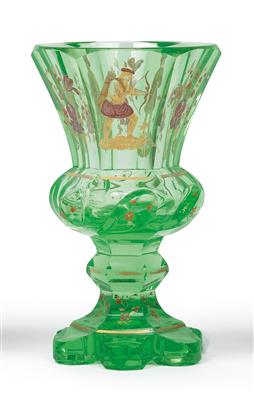 A goblet decorated with Turks, ‘Indians’, and Europeans, - Glass and porcelain