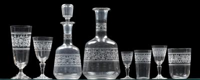 A glass service, - Sklo, Porcelán