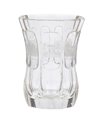 A “spa” glass "Souvenir 1849", - Sklo, Porcelán