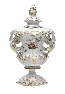 A Brule perfume vase with lid, - Vetri e porcellane