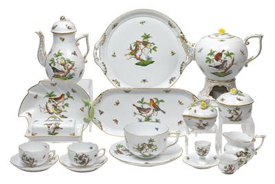 A coffee- and tea service, - Sklo, Porcelán