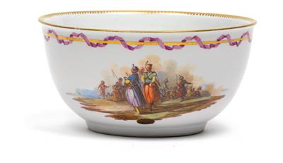 A bowl (‘Kumme’) with Turkish army camp, - Vetri e porcellane