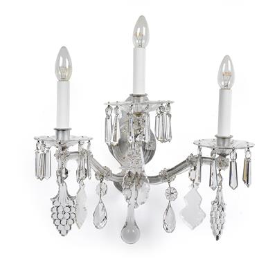 Lobmeyr – A pair of wall mounted sconces - Sklo, Porcelán