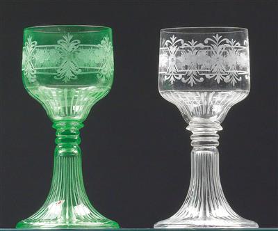 Lobmeyr – Four glasses, - Glass and porcelain
