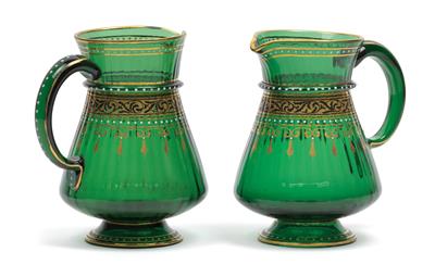Lobmeyr – A pair of jugs, - Vetri e porcellane