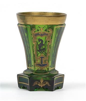 A socle cup, - Sklo, Porcelán