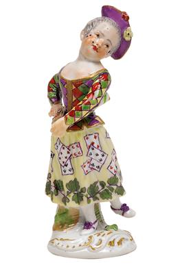 A dancing harlequin, - Vetri e porcellane