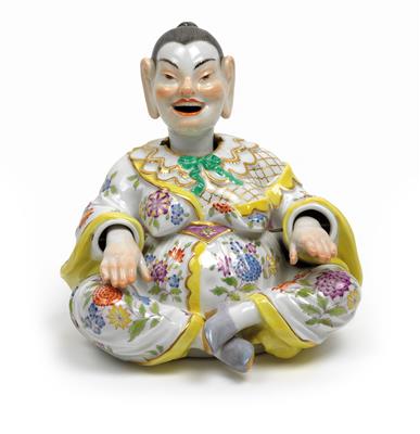 A ‘Wackelpagode’ joke figure, - Glass and porcelain